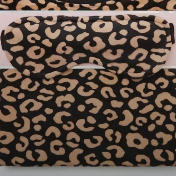 Kate Spade-Sleep Eye Mask -🖤🤎 Leopard Print - Picture 2 of 2